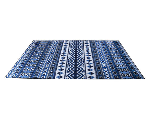200x300cm Large Floor Blue Ethnic Rug – Modern Area Carpet for Bedroom, Living Room, Lounge or Home Décor Mat