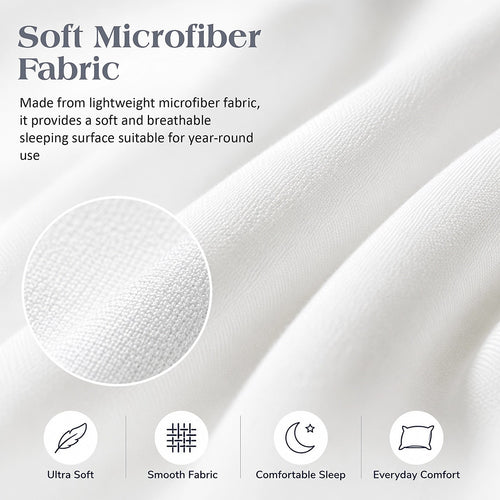 Queen 4 Piece Microfiber Sheet Set Deep Pocket White