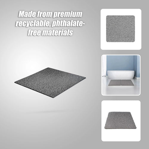 Shower Mat Rug Anti Slip Loofah Bathroom Bath Mat Carpet Water Drains Non Slip