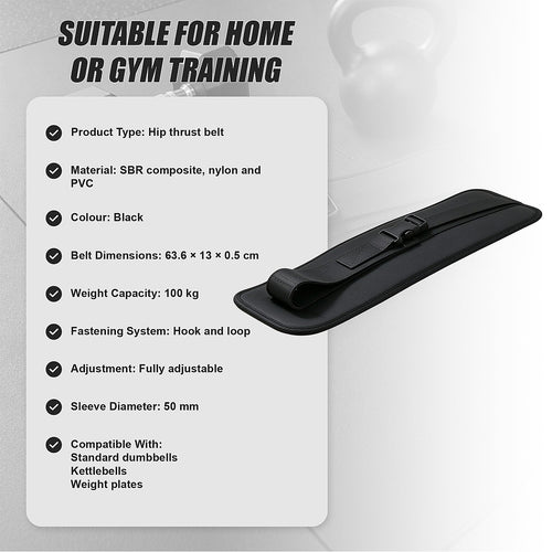 Hip Thrust Belt for Dumbbells & Kettlebells Glute Workout