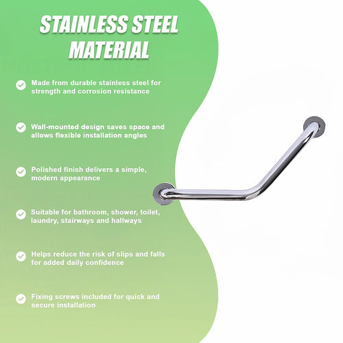 Stainless Steel Safety Grab Bar for Toilet, Bathroom & Bathtub Support