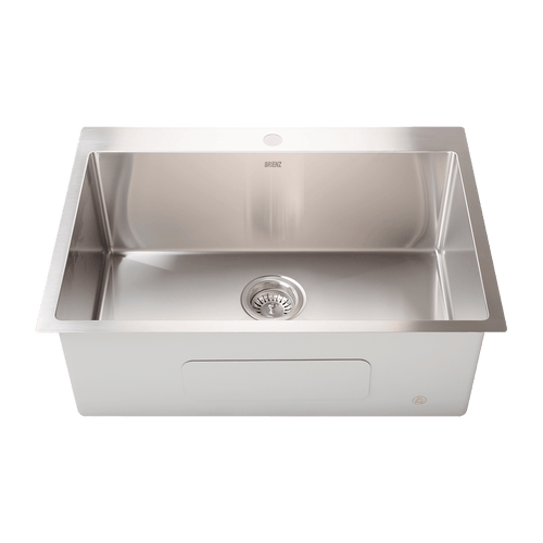 700x500mm Stainless Steel Handmade 1.5mm Sink with Waste in Stainless Steel with brushed finish Finish