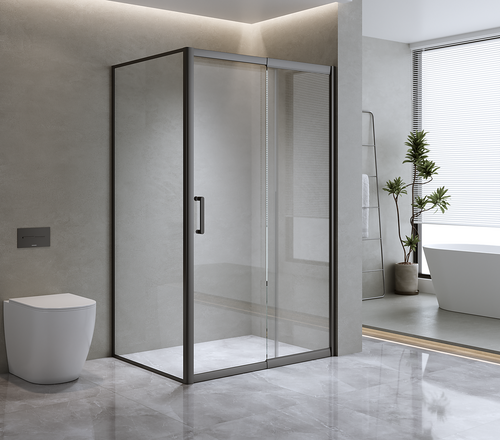 Adjustable (1850x1010mm) Single Door Sliding Glass Shower Screen with