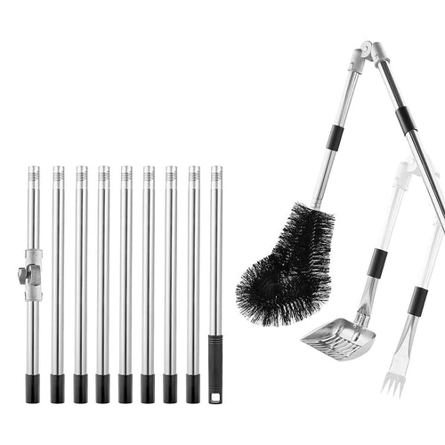4M Telescopic Gutter Cleaning Tool Kit with Brush, Rake & Pole