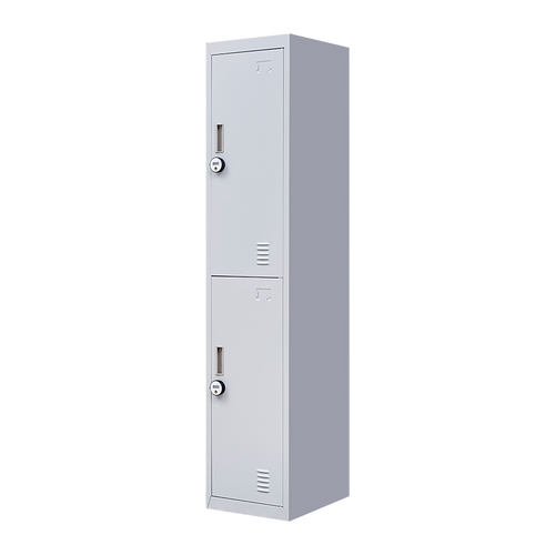 2-Door Grey Locker Cabinet 4-Digit Combination Lock – Secure & Durable