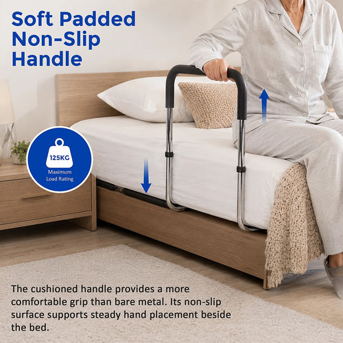 Bedside Support Rail – Adjustable Soft Grip Bed Hand Rail