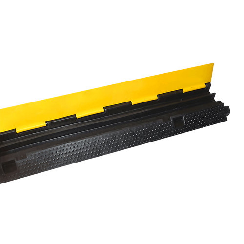 3pcs 2-Cable Rubber Electrical Wire Cover Heavy Duty Protector Dual Channel