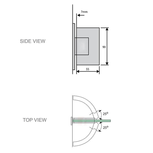 90cm Frameless Swing Bath Screen with Brushed Nickel Hardware