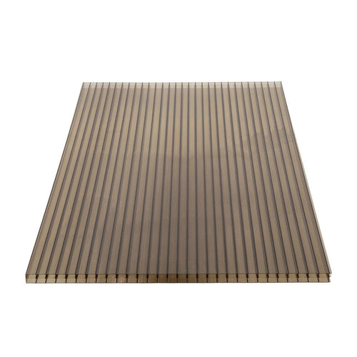  Polycarbonate Roofing Sheets Tinted Bronze UV Roof 1050x2100mm; 10mm 5 Pack