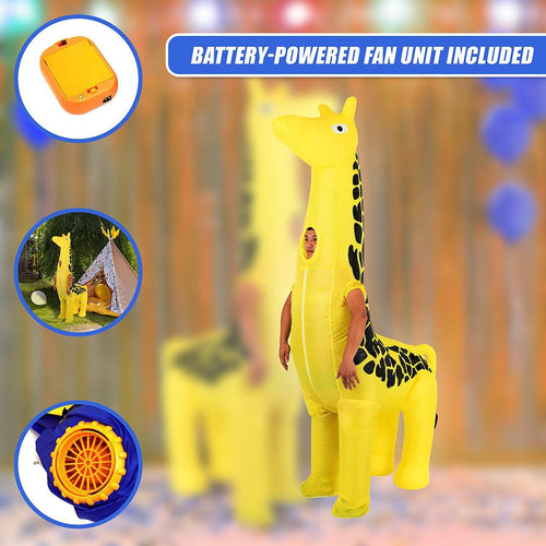 Giraffe Fancy Dress Inflatable Suit -Fan Operated Costume