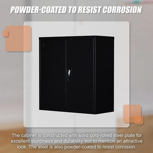 Two-Door Shelf Office Gym Filing Cabinet Safe Storage Locker