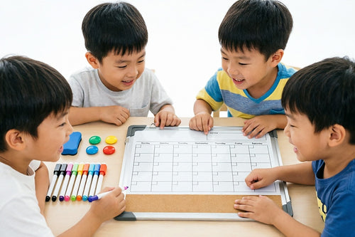 Magnetic Whiteboard Calendar 40x30cm Double Sided Planner