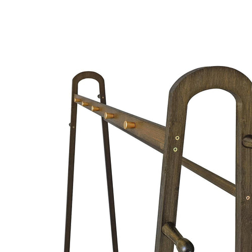 100cm Clothes Rack Slim Stylish Space Saving - Dark Wood