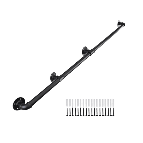 2m Handrail Stair Rail Grab Balustrade Staircase Banister + Installation Kit