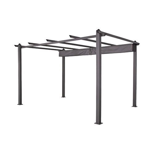 3x4M Aluminium Pergola Marquee with Retractable Roof – Outdoor Garden Patio Canopy Shelter