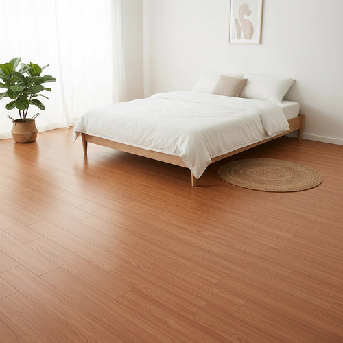 Vinyl Floor Tiles Wood Grain African Mahogany Look  – 16 Pack Peel & Stick Flooring