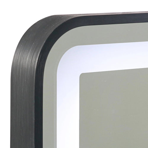 Rectangular Mirror LED Anti-Fog Illuminated Bathroom Living Room - 90 x 70cm