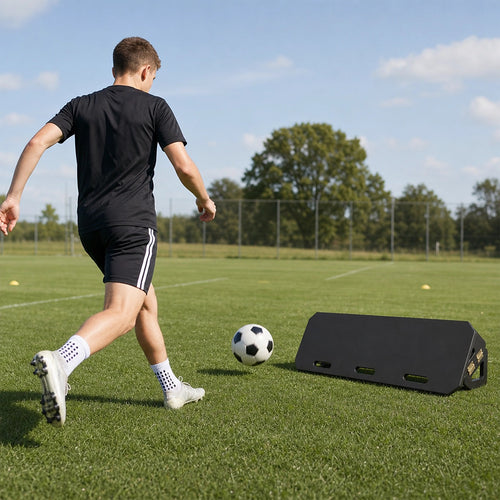 100cm Foldable Soccer Bounce Board Kickback Trainer with Adjustable Rebound Angles