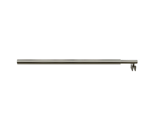 Frameless Shower Screen 70 x 210cm | Curved Glass, Gunmetal Round Stabilising Bar + Wall F-Bracket