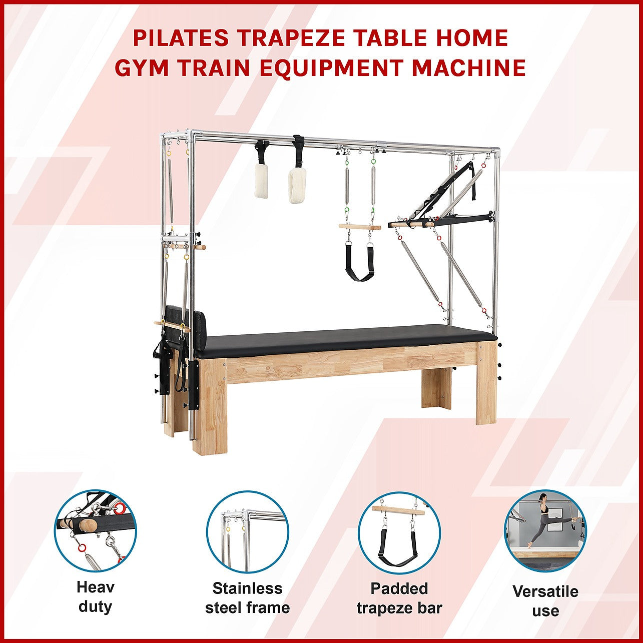 Table Machine Gym Pilates Trapeze Table Home Gym Train Equipment Machine - Sports ...