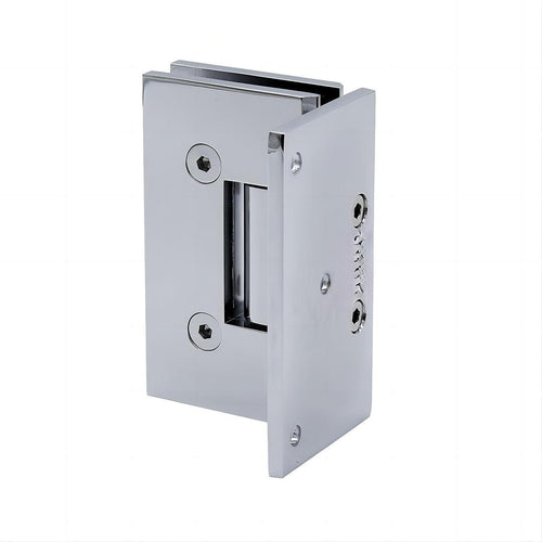 90° Brass Glass Shower Door L-Hinge in Chrome