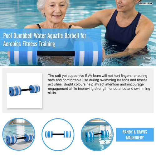 Pool Dumbbell Water Aquatic Barbell for Aerobics and Fitness Training
