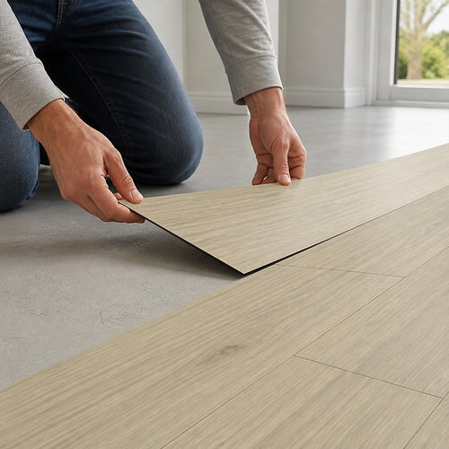 Self Adhesive Vinyl Floor Tiles Peel & Stick Flooring Light Grey Oak 16 Pack 2.3m²