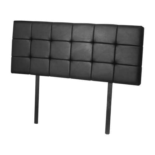 Queen PU Leather Bed Deluxe Headboard Bedhead - Black