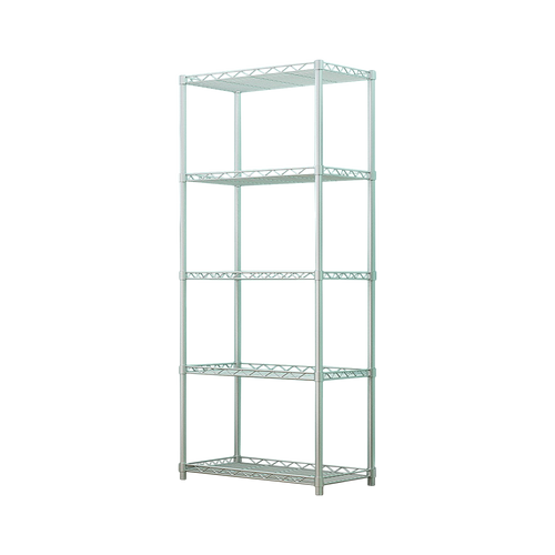5 Tier Silver Metal Storage Rack Shelving Wire Shelf
