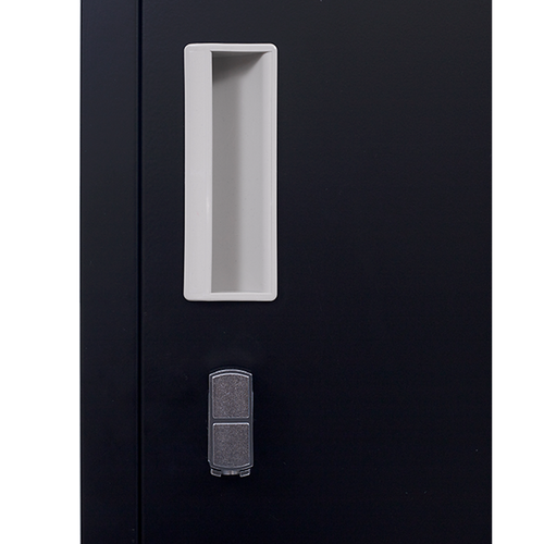 12-Door Locker – Black with Padlock-operated | Secure Storage for Office, Gym or School Use