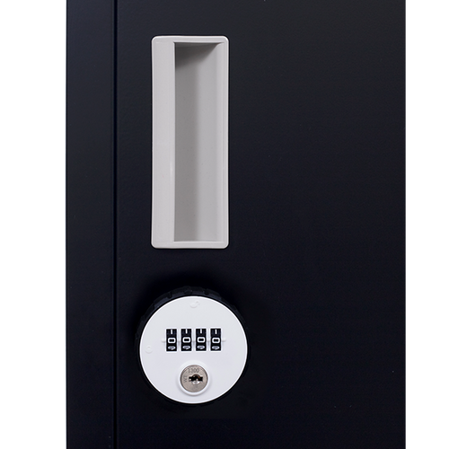 12-Door Locker – Black with 4-Digit Combination Lock | Secure Storage for Office, Gym or School Use