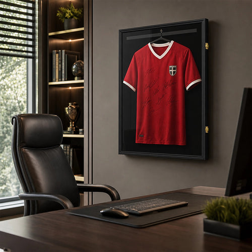80cm Wall Mounted Lockable Jersey Display Case for Sports Memorabilia & Signed Shirts