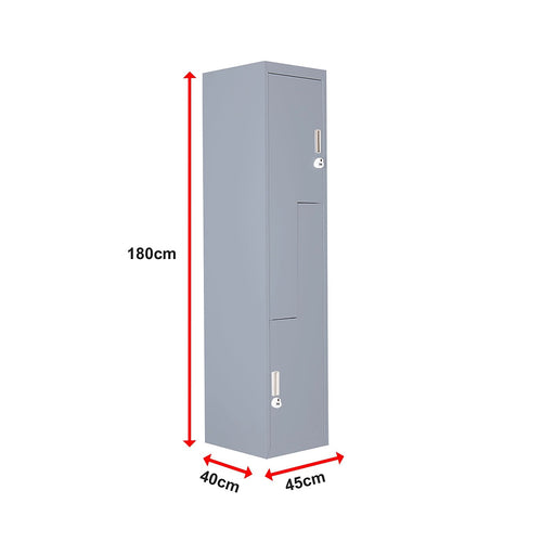 Multipurpose Locker – Grey Dual L-Shaped Door with 3-Digit Combination Lock