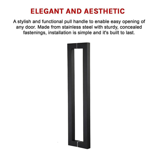Entrance Door Pull Handle Matte black 1500mm