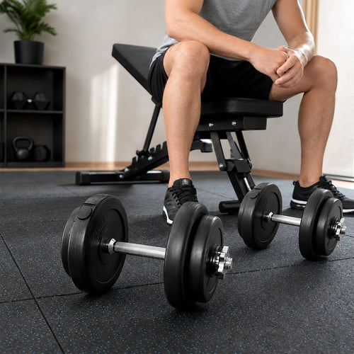 20KG Adjustable Dumbbell Set – Compact Weights for Strength Training