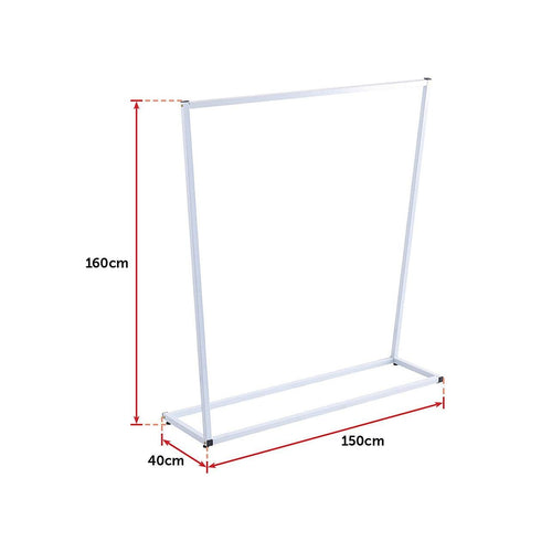 Commercial Clothing Garment Rack Retail Shop White