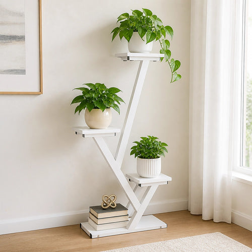 Metal Plant Stand – Narrow Multi-Tier Iron Shelf, 90cm