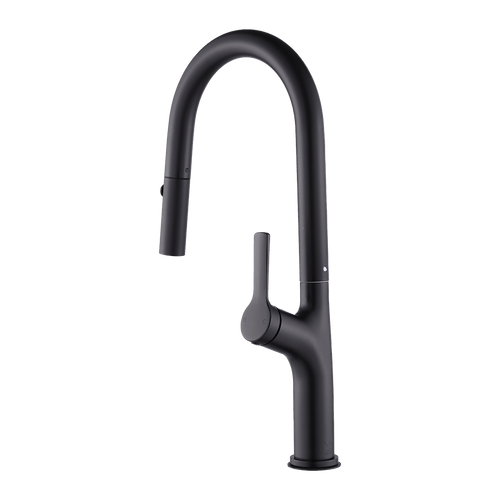 Kitchen Laundry Bathroom Basin Sink Pull Out Mixer Tap Faucet - Black
