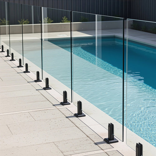Glass Black Spigot 304 Stainless Steel Balustrade Pool Fence