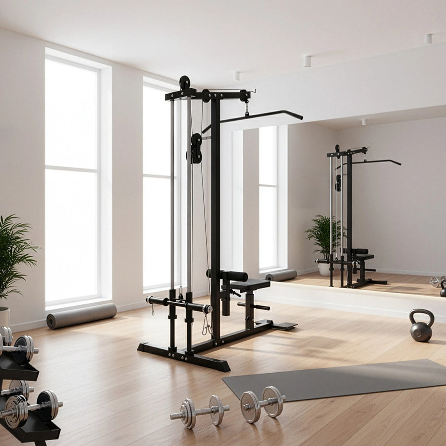 Lat Pulldown and Low Row Machine for Home Gym Training