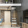 2.98m Loft Pull Down Ladder 12Step Wall Mounted Folding Loft Ladder