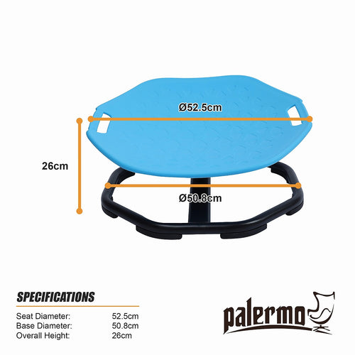 Large Sensory Spinning Chair for Kids with Handles 360° Balance Spin Seat Active Play Chair 100kg Blue