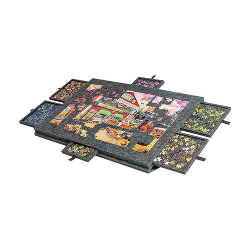 1000 Piece Jigsaw Puzzle Board with 6 Drawers Portable Felt Table