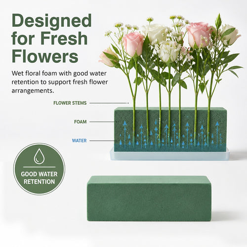 20 Pack Wet Floral Foam Bricks Fresh Flower Foam Blocks