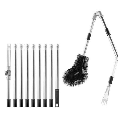 4M Telescopic Gutter Cleaning Tool Kit with Brush, Rake & Pole