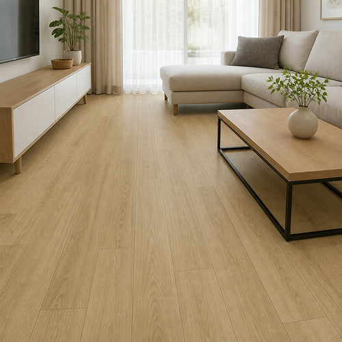 Self Adhesive Vinyl Floor Tiles Peel & Stick Flooring Light Oak 16 Pack 2.3m²
