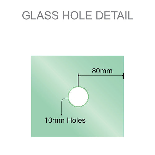 110x110cm Chrome Corner Frameless Shower Screen with Wall & Floor Channel Brackets, Stainless Steel Hinges & Square Double Pull Handle