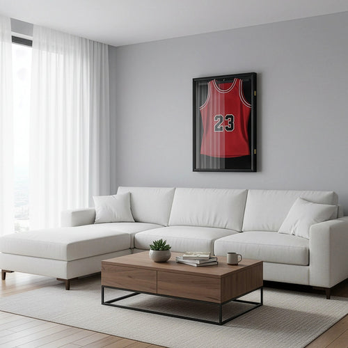 Wall Display/Case Lockable Rack 80cm Football Basketball Jersey Storage Box