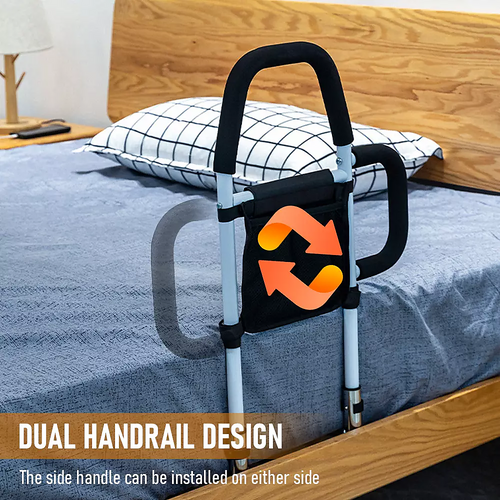 Adjustable Bed Rail for Elderly – Safety Support Bar for Adults & Seniors for Stable Bedside Assistance