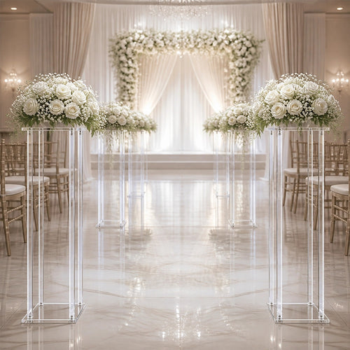 2 Pack 80cm Acrylic Flower Stand Wedding Display Centrepiece